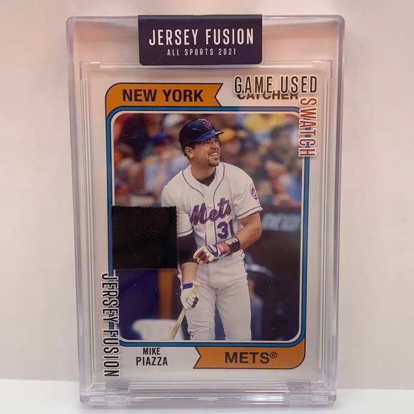2022 Jersey Topps  Fusion. game Used Swatch Mike Piazza Mets JF-MP03 (MISC9) - Picture 1 of 2